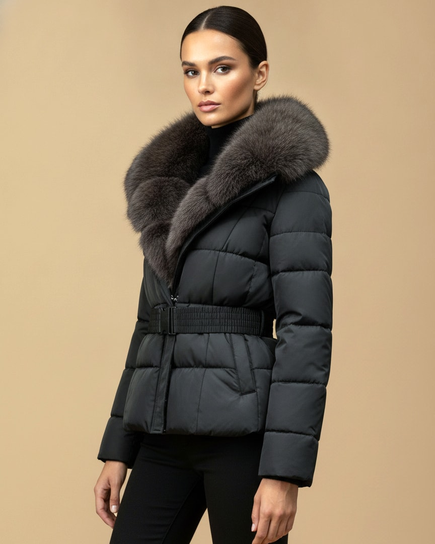 mid length padded coat 37600