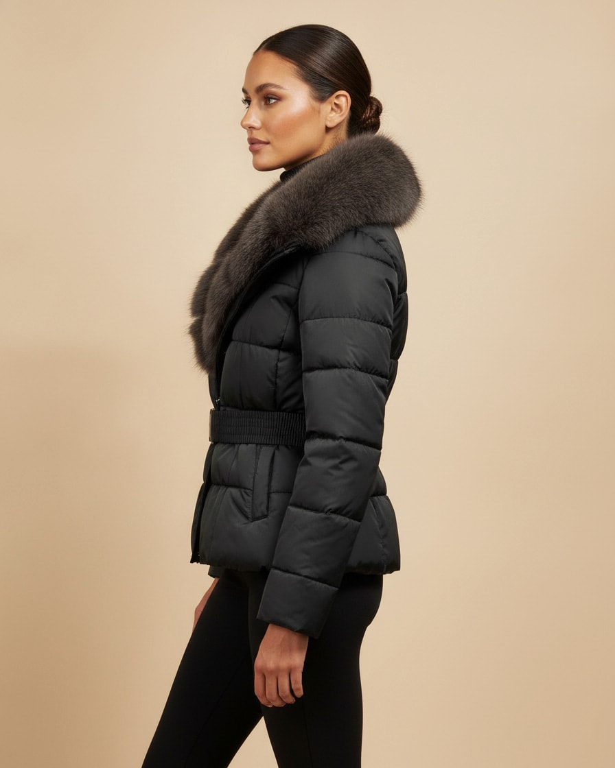mid length padded coat 37600