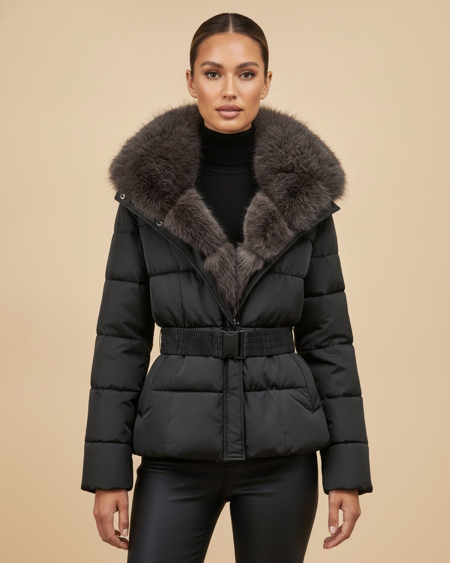 mid length padded coat 37600