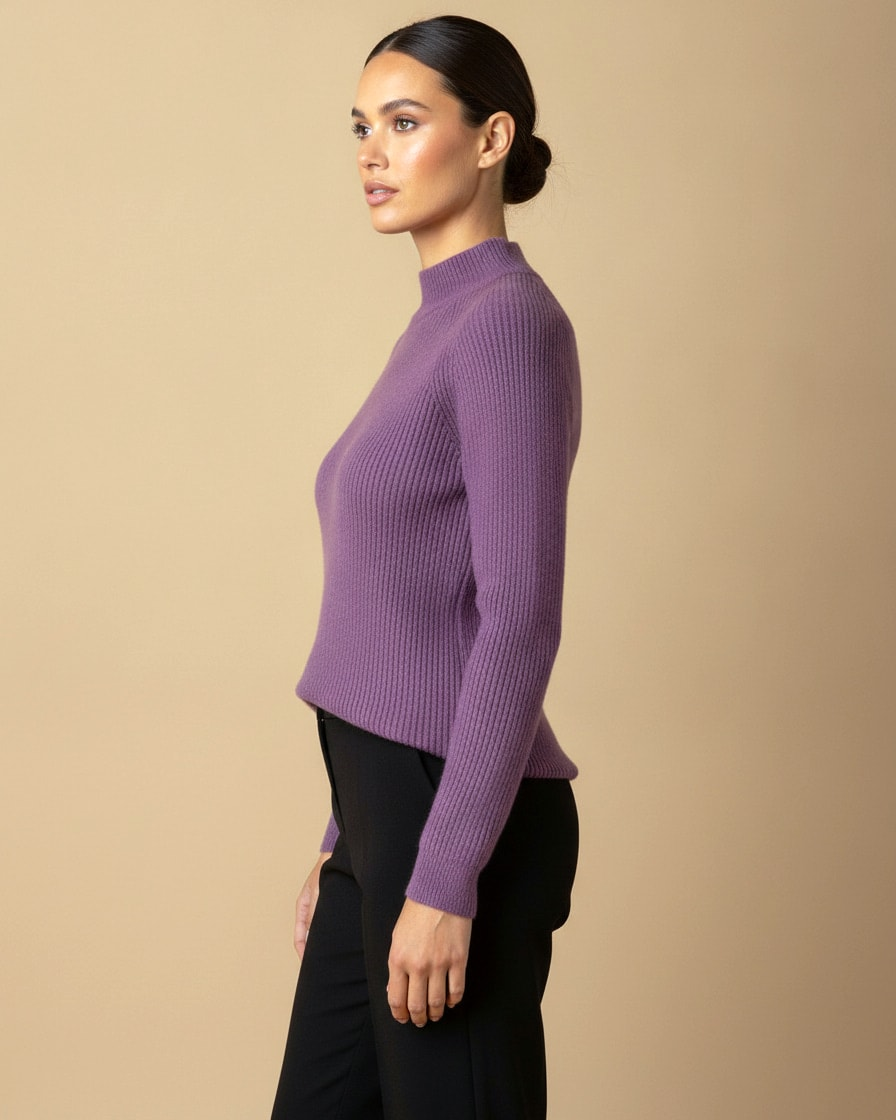 multicolor turtleneck pullover sweater 01000