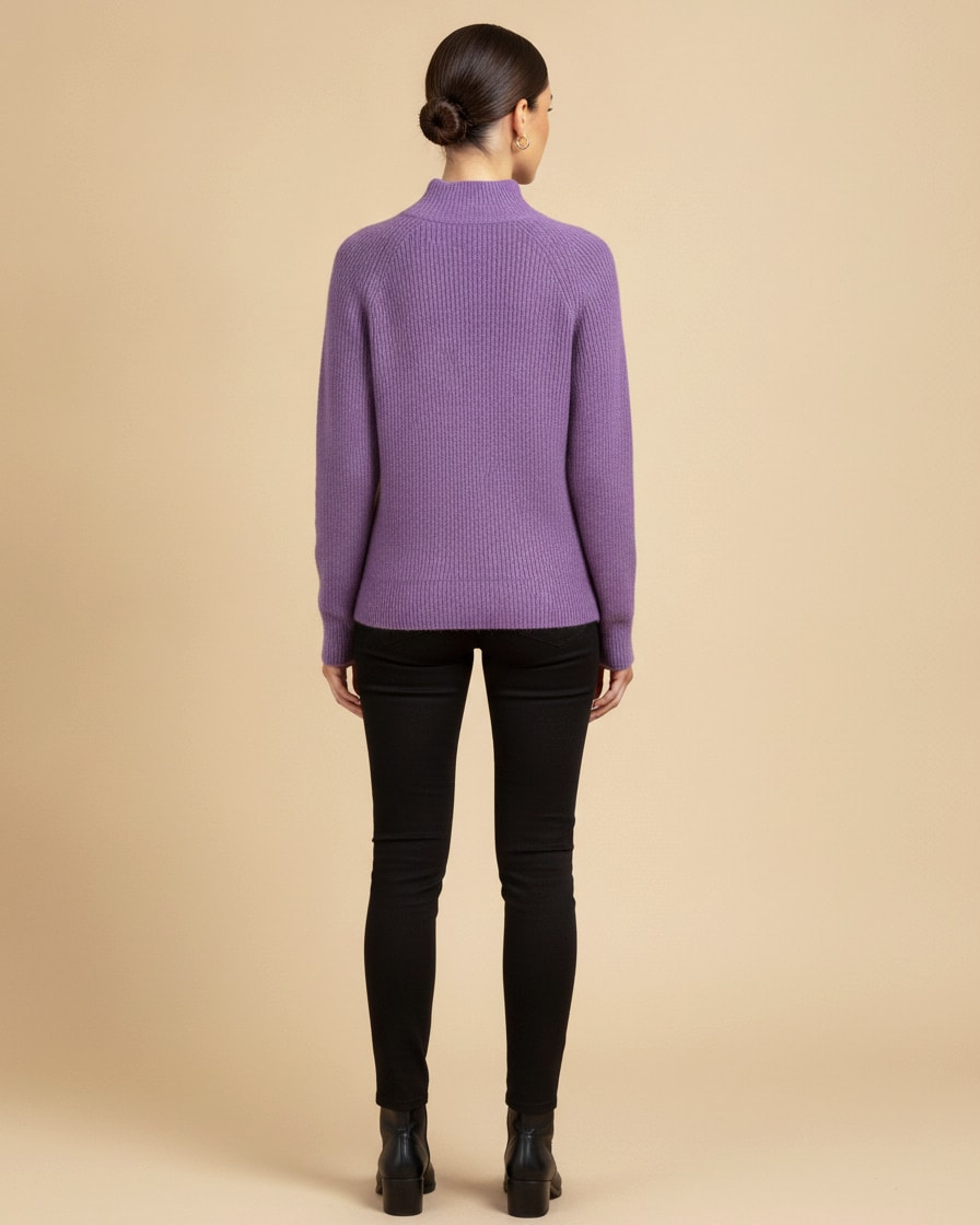multicolor turtleneck pullover sweater 01000