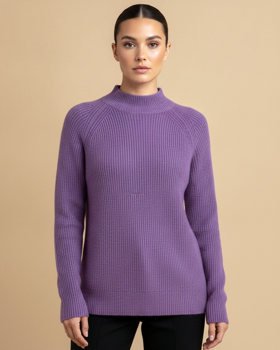multicolor turtleneck pullover sweater 01000
