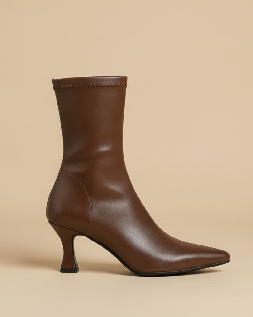 pointed stretch sock boots