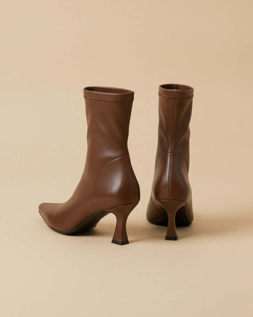 pointed stretch sock boots