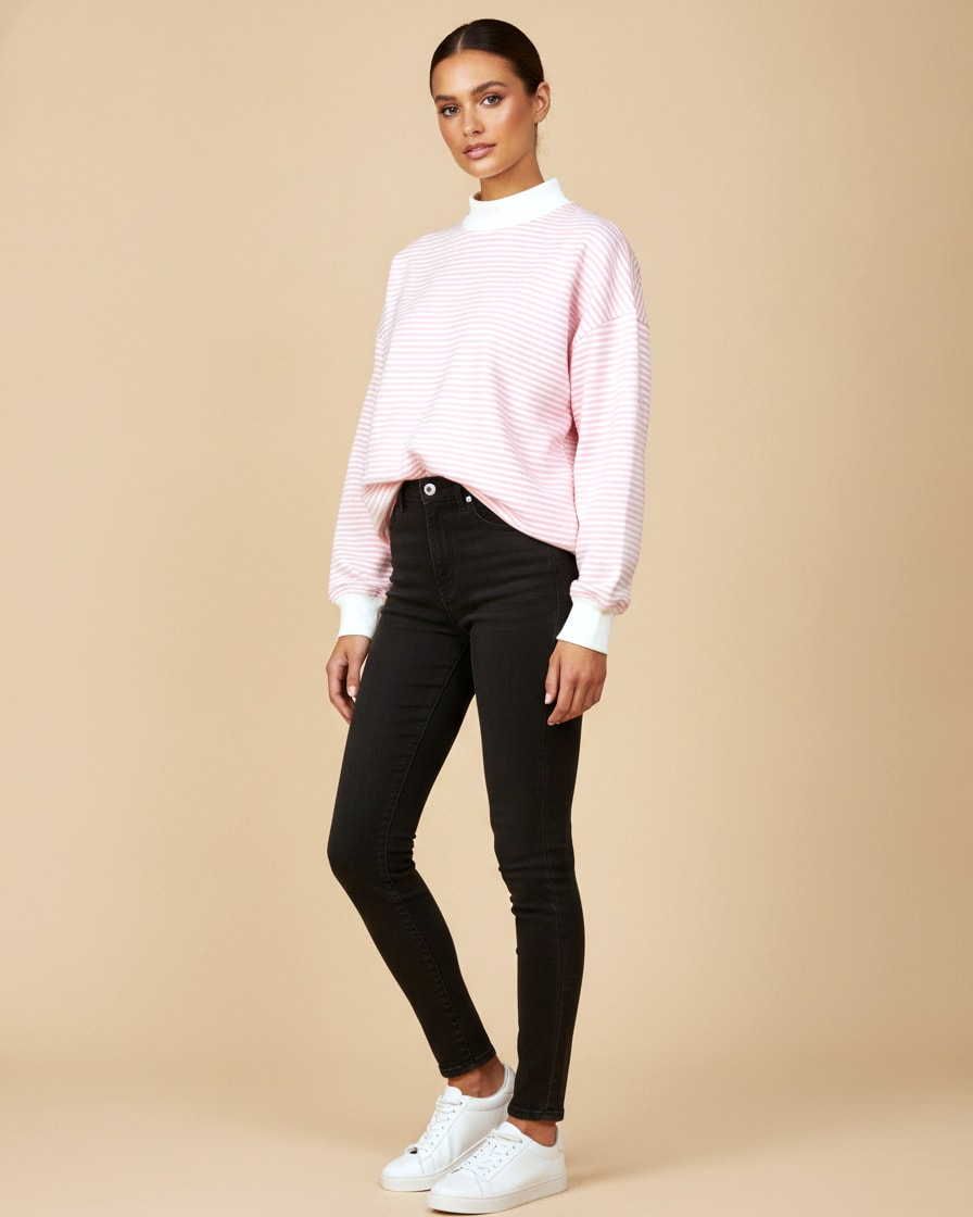 polka dot knit pullover 36600