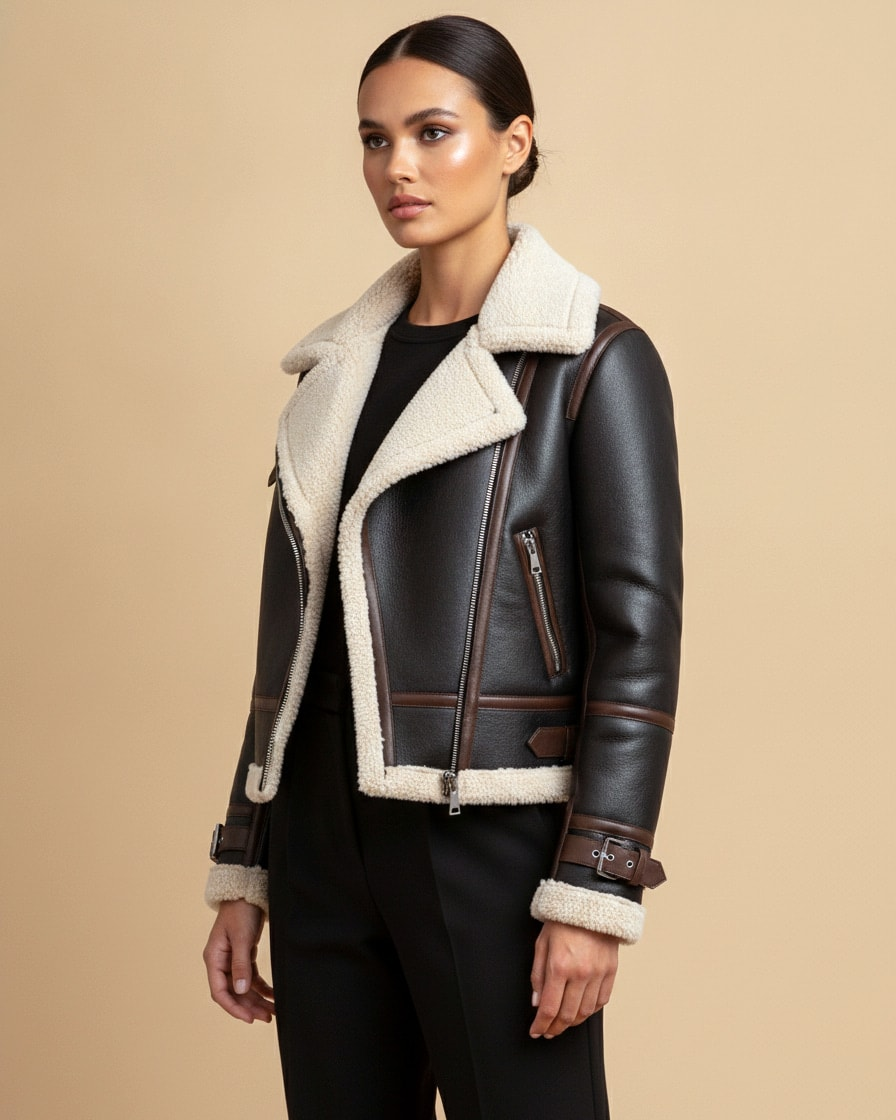 polo collar lamb wool coat 63872