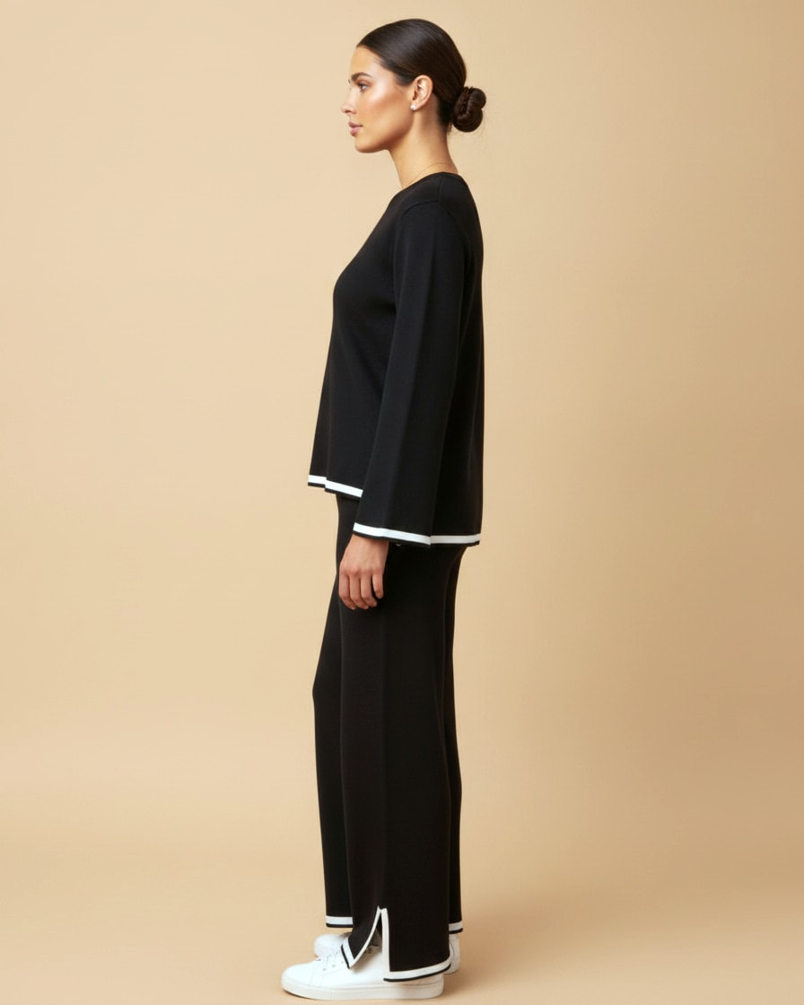 slit long sleeve top wide 17000