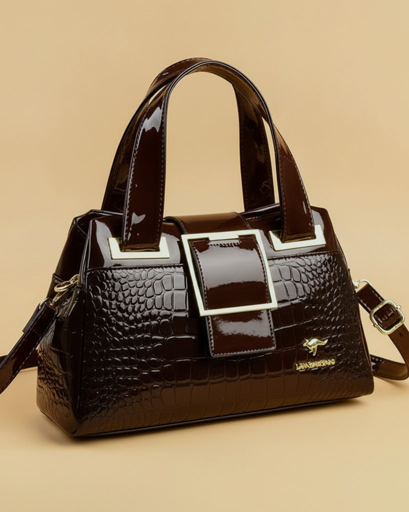 soft leather crocodile pattern crossbody bag 28300