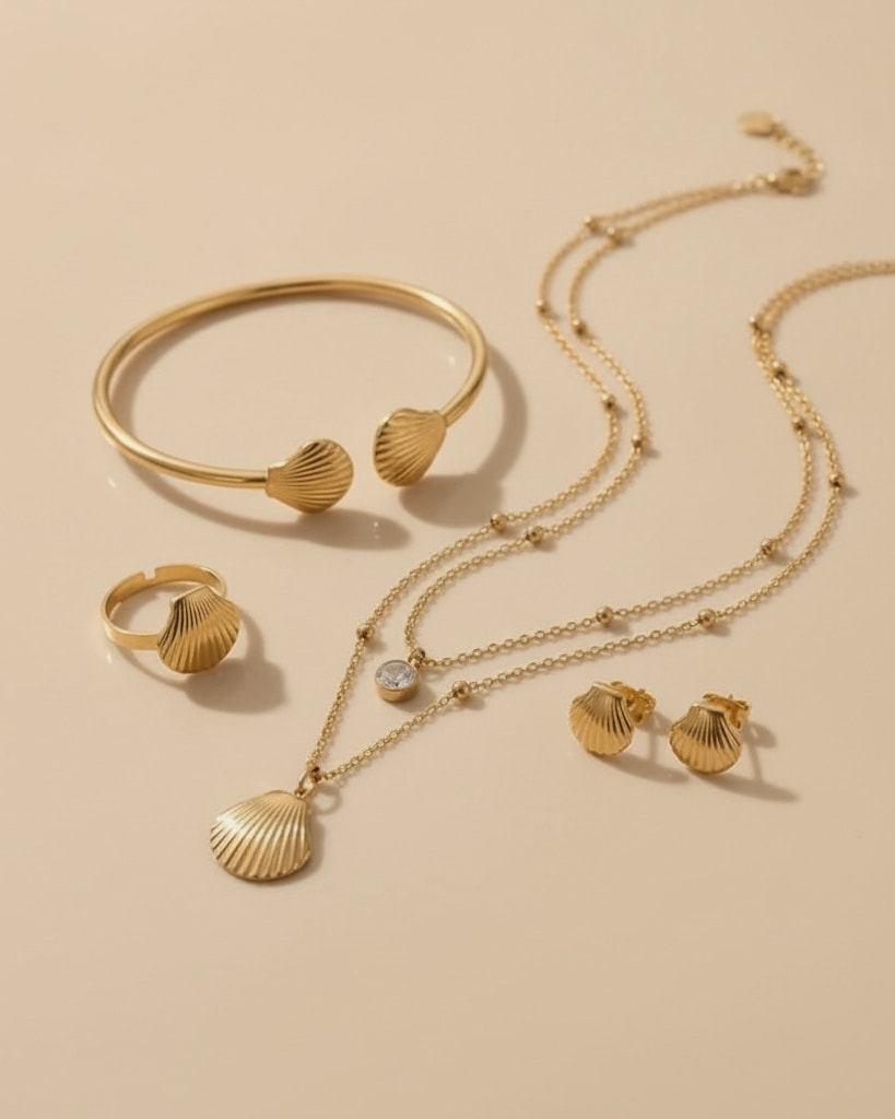 stainless steel pcs shell jewelry 53314