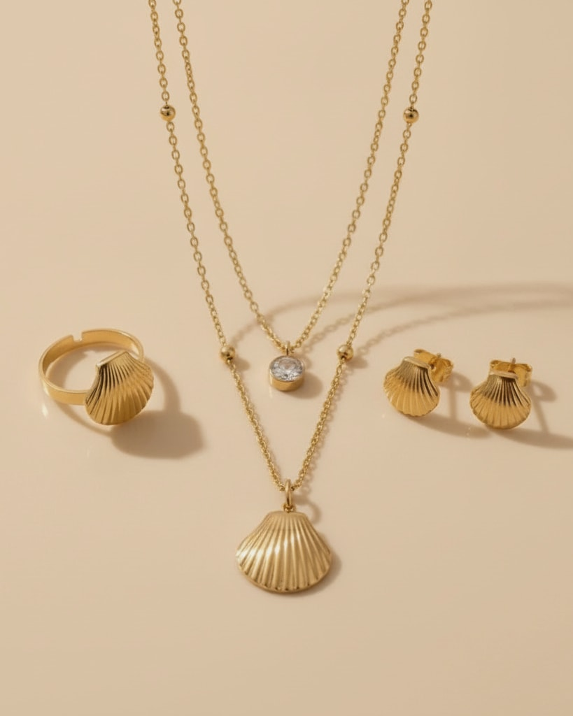 stainless steel pcs shell jewelry 53314
