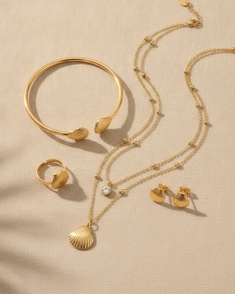 stainless steel pcs shell jewelry 53314