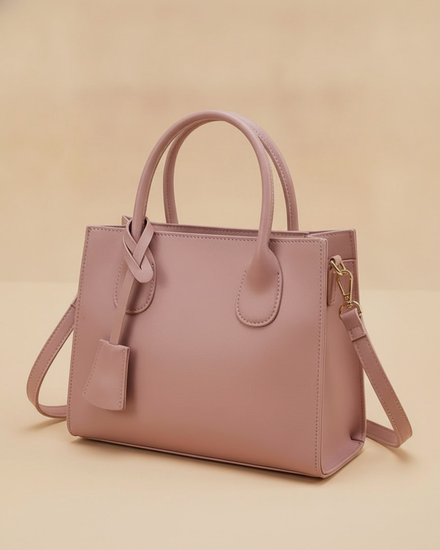 structured top handle bag