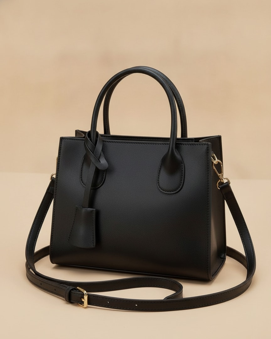 structured top handle bag