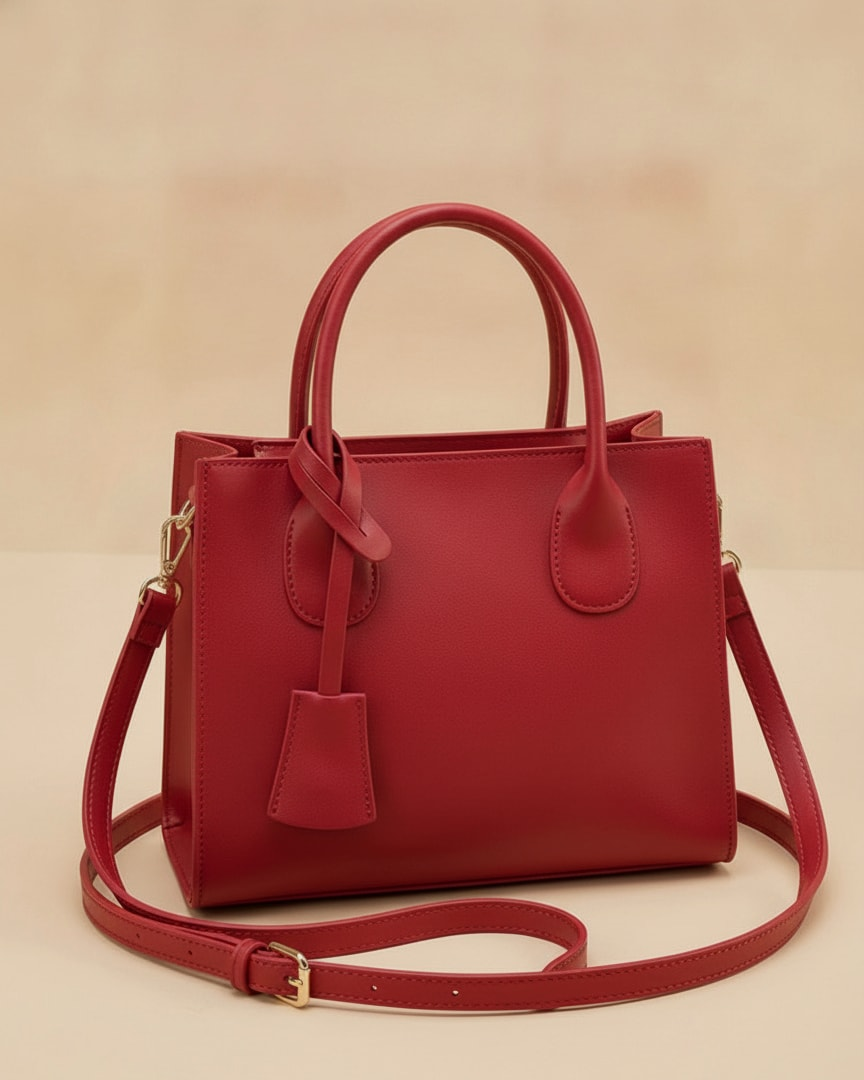 structured top handle bag