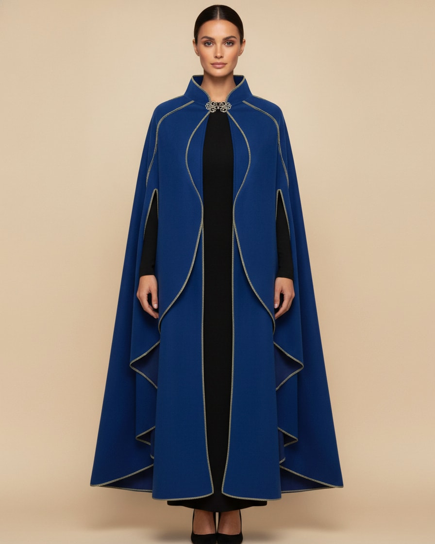 suede velvet cloak coat 24700