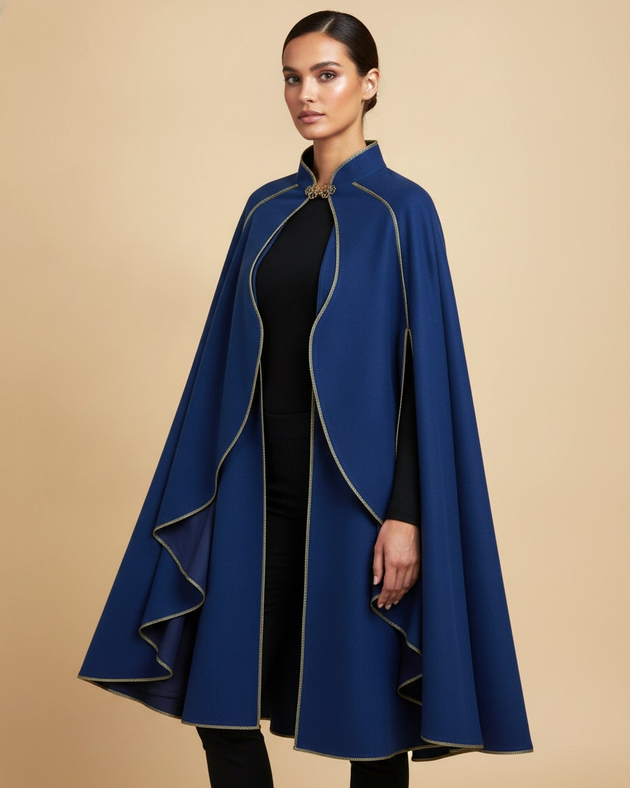 suede velvet cloak coat 24700