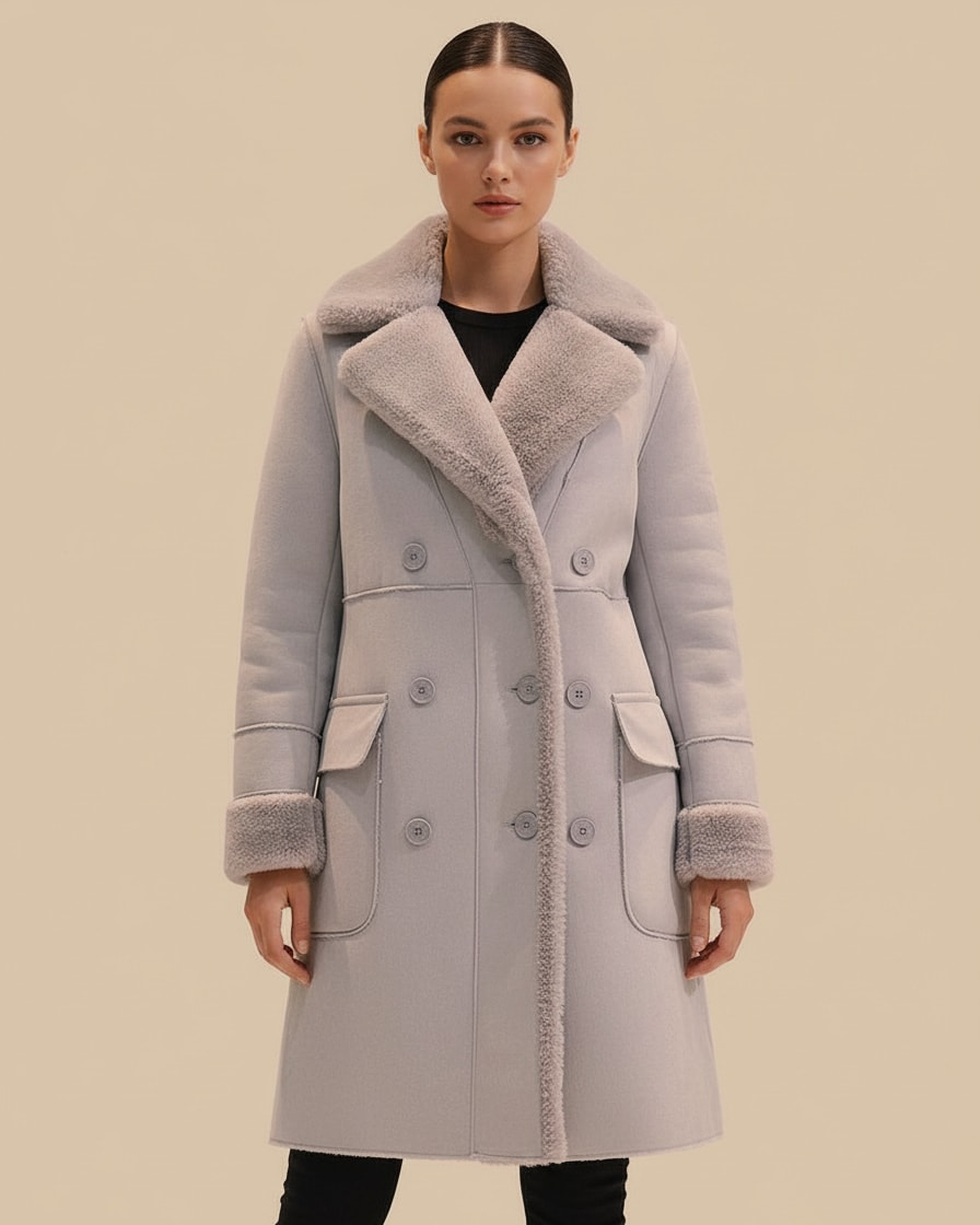 teddy lamb wool coat