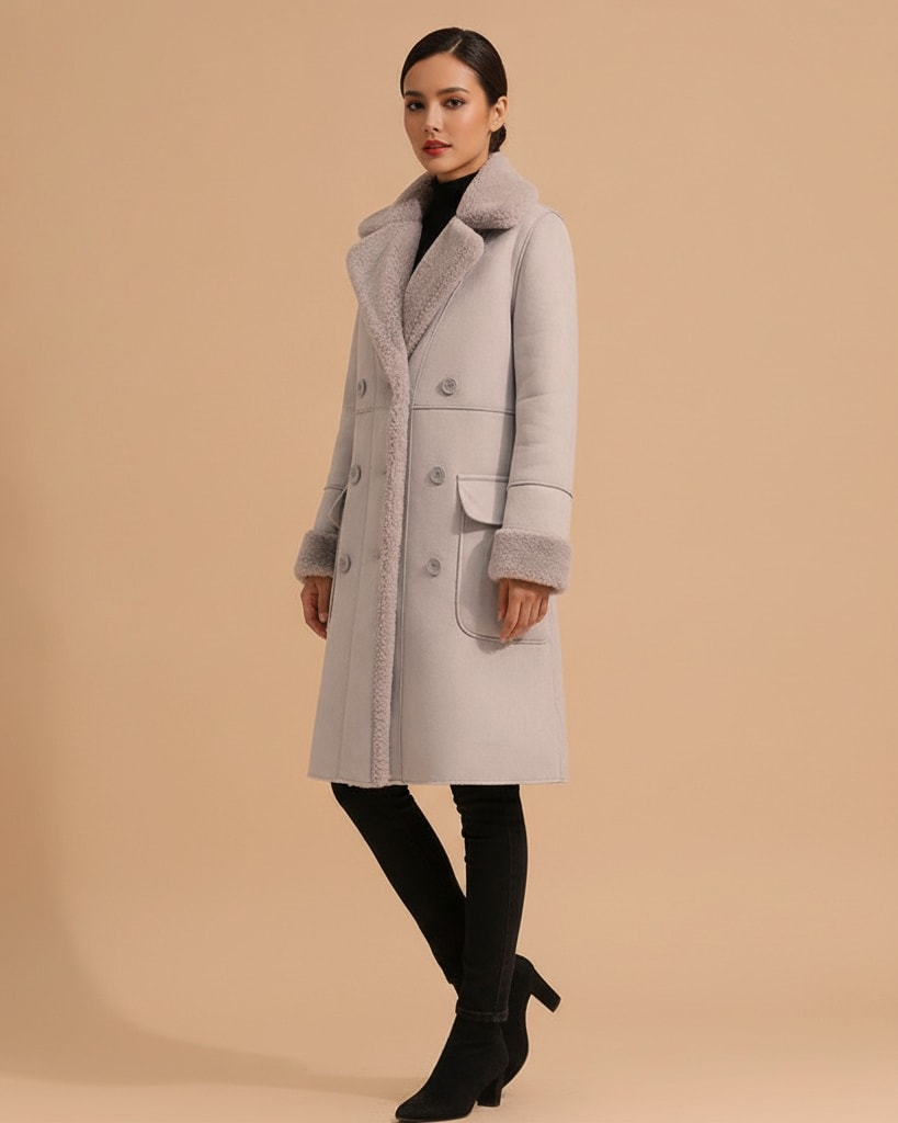 teddy lamb wool coat