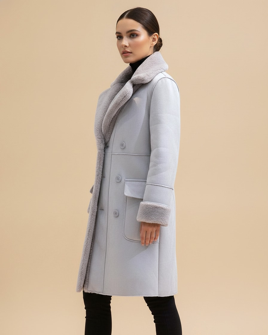 teddy lamb wool coat