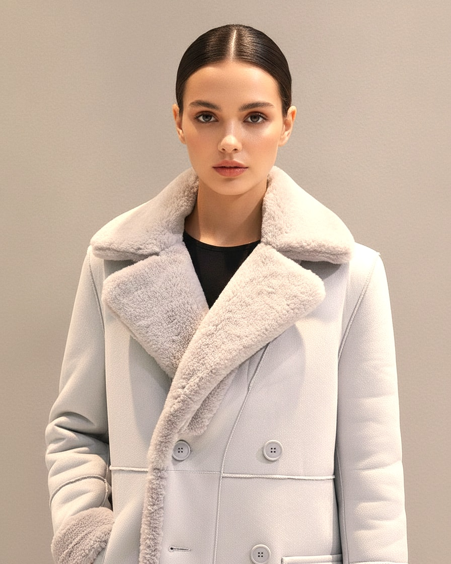 teddy lamb wool coat