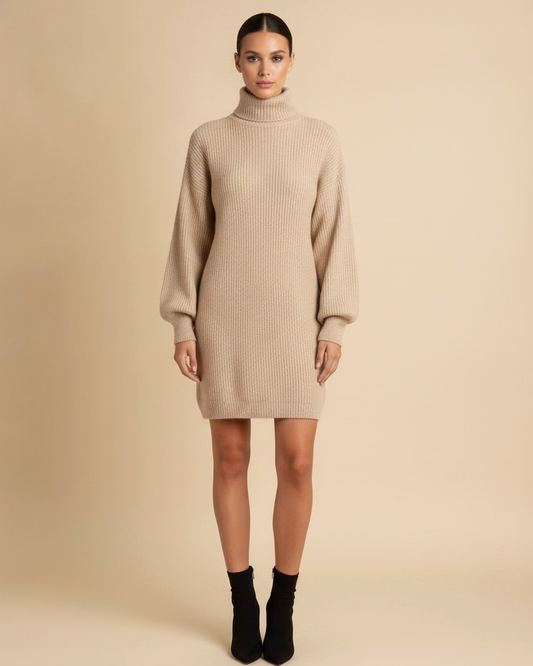 turtleneck sweater dress