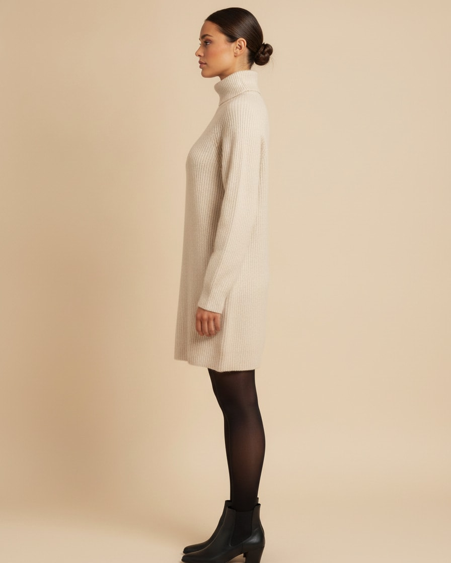turtleneck sweater dress