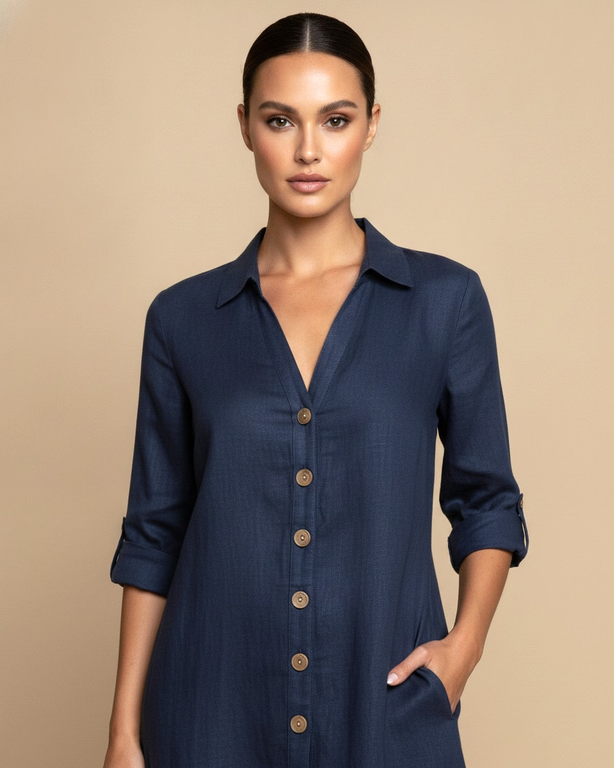 v neck button shirt 13500
