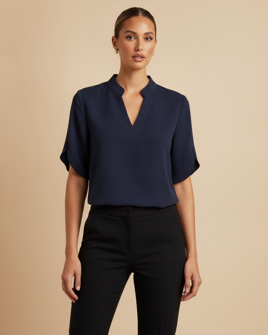 v neck chiffon blouse