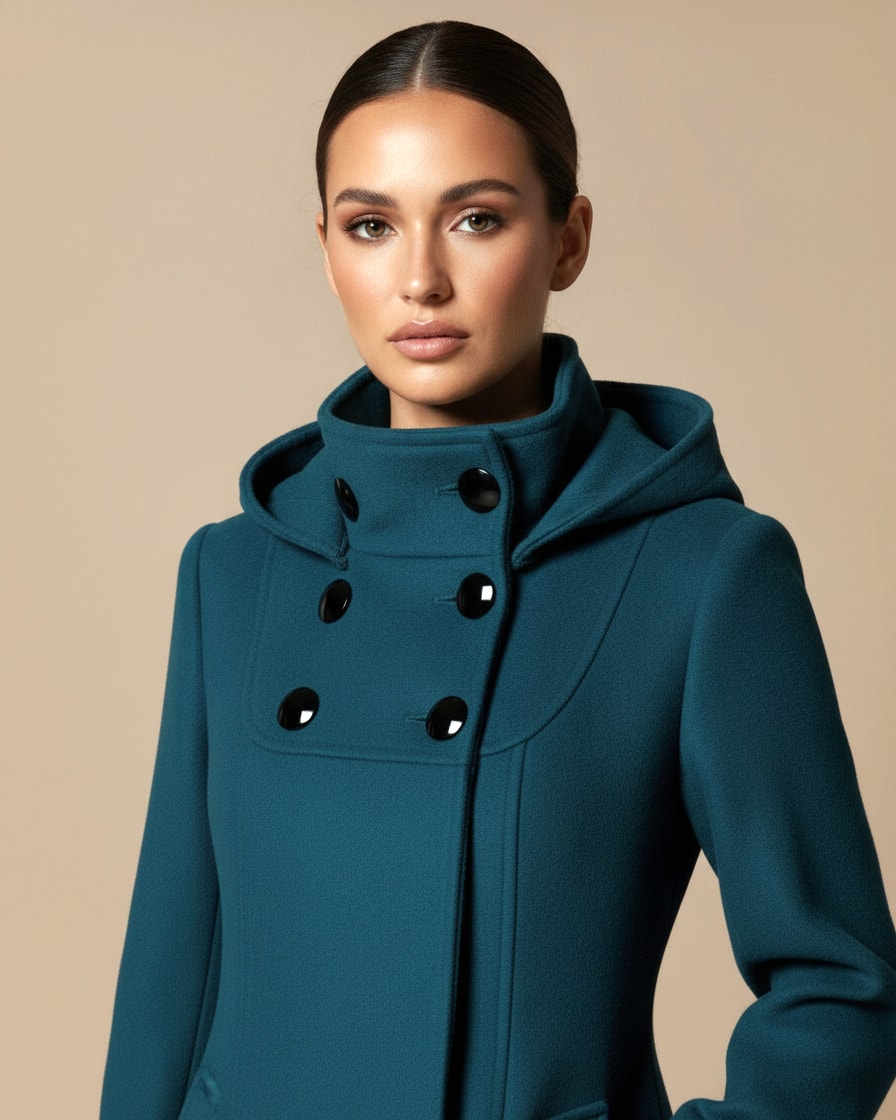wool blend hooded coat 20000