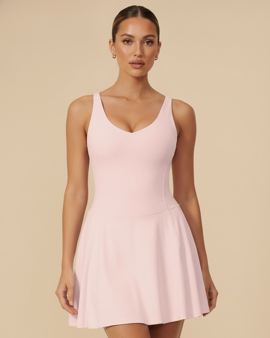 yoga sports dress side pockets 89697